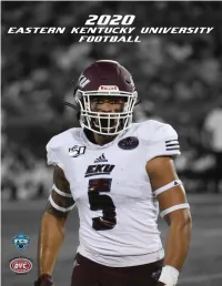 2020 EKU Football Record Book.Indd