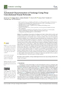 Automated Characterization of Yardangs Using Deep Convolutional Neural Networks