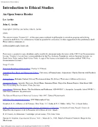 Introduction to Ethical Studies Introduction to Ethical Studies