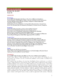 LATVIA in REVIEW October 18 – 24, 2011 Issue 42