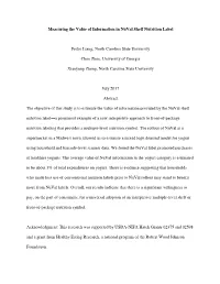 Measuring the Value of Information in Nuval Shelf Nutrition Label Feifei Liang, North Carolina State University Chen Zhen, Unive