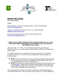 NEWS RELEASE for Immediate Release