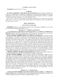 Questions for Oral Answer