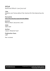 Section 29 of the Internal Security Act