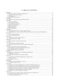 A Table of Contents