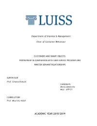 Customers and Smart Objects: Partnership in Comparison with User-Service Provider and Master-Servant Relationships