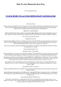How to Get Minecraft Java Free