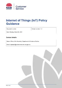 (Iot) Policy Guidance