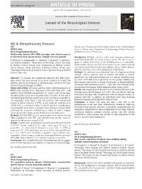 MS & Demyelinating Diseases.Pdf