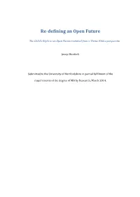 Re-Defining an Open Future