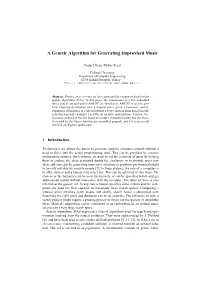 A Genetic Algorithm for Generating Improvised Music