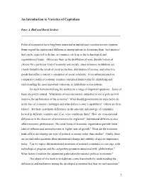 An Introduction to Varieties of Capitalism