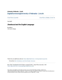 &lt;I&gt;Deadwood&lt;/I&gt; and the English Language
