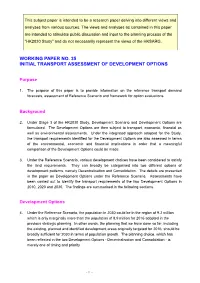 Initial Transport Assessment of Development Options