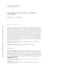 Two Modifications for Loidreau's Code-Based Cryptosystem