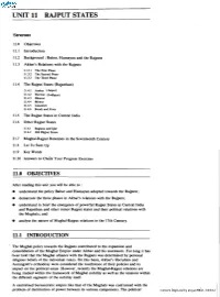 Unit 11 Wajput States