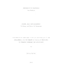 Violence and Genre in Cervantes a Dissertation Submitted In