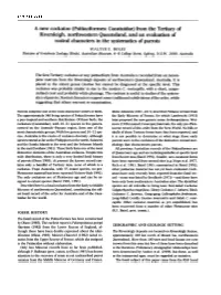 A New Cockatoo (Psittaciformes: Cacatuidae) from the Tertiary Of