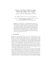 Feature and Class Models in Clafer: Mixed, Specialized, and Coupled