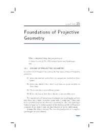 Foundations of Projective Geometry
