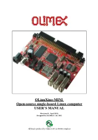 IMX233-Olinuxino-MINI User's Manual