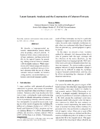 Latent Semantic Analysis and the Construction of Coherent Extracts