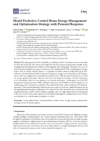 Model Predictive Control Home Energy Management and Optimization Strategy with Demand Response