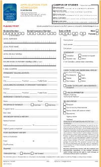NLC Application for Admissions