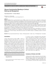 Obscure Gastrointestinal Bleeding in Cirrhosis: Work-Up and Management