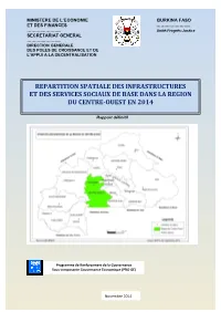 Repartition Spatiale Des Infrastructures Et Des Services Sociaux De Base Dans La Region