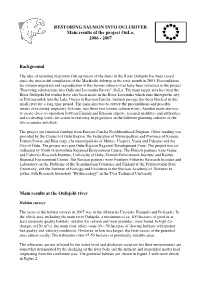 2007 Background Main Results at the Oulujoki River