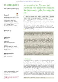 A Cosmopolitan Late Ediacaran Biotic Assemblage: New Fossils From