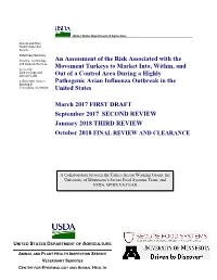 An Assessment of the Risk Associated with the Movement Turkeys To
