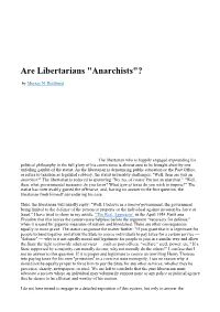 Are Libertarians "Anarchists"?