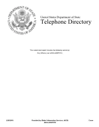 Key Officers of Foreign Service Posts
