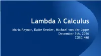 Lambda Λ Calculus