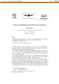 Projective Dimensions and Almost Split Sequences