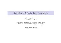 Sampling and Monte Carlo Integration
