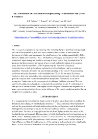 The Contribution of Constitutional Supercooling to Nucleation and Grain Formation