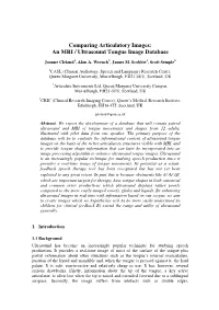An MRI / Ultrasound Tongue Image Database