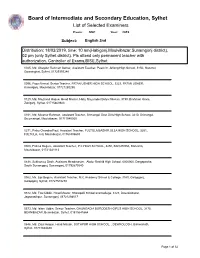 Board of Intermediate and Secondary Education, Sylhet List of Selected Examiners Exam: SSC Year: 2019