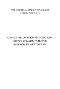 Davidson, Herbert A./ Averrois Cordubensis Commentarium
