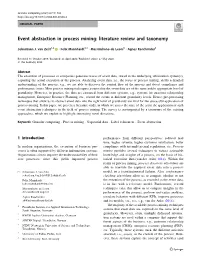 Event Abstraction in Process Mining: Literature Review and Taxonomy