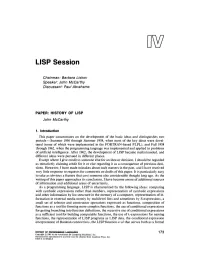 LISP Session