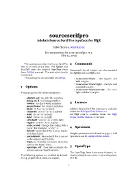 Sourceserifpro Adobe’S Source Serif Pro Typeface for LATEX