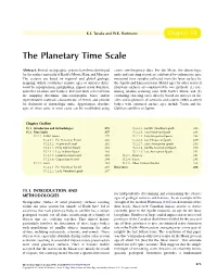 The Planetary Time Scale