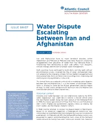 Water Dispute Escalating Between Iran and Afghanistan