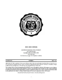 2001-2002 Catalog