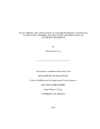 Development and Application of Geochronometric Techniques to the Study of Sierra Nevada Uplift and the Dating of Authigenic Sediments