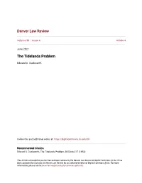 The Tidelands Problem